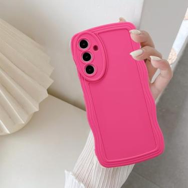 Imagem de UEEBAI Capa de silicone com moldura ondulada para Samsung Galaxy S25 FE 5G, linda moldura ondulada slim fit à prova de choque capa macia bonita encaracolada feminina para Samsung Galaxy S25 FE 5G