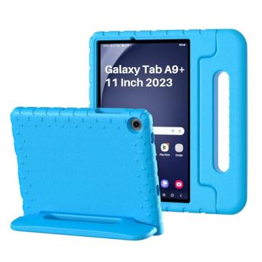 Imagem de Bolete Capa infantil para Samsung Galaxy Tab A9+/A9 Plus 28 cm 2023, capa com alça ajustável à prova de choque para Galaxy Tab A9 Plus (SM-X210/X216/X218), azul