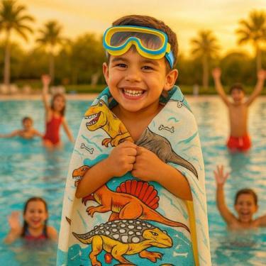 Imagem de Kit óculos-máscara de natação mergulho infantil+toalha-mesaio - ALÍKI,