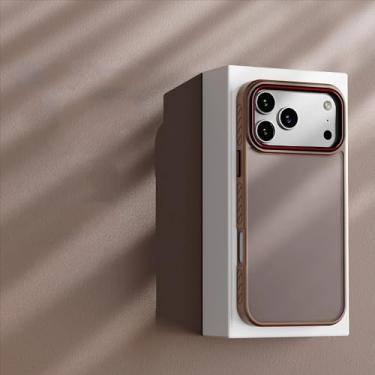 Imagem de Capa transparente Candy Matte para iPhone 16 Pro Max 16e 15 Pro Max Plus, capa transparente à prova de choque (para iPhone 16 Pro/Ouro Deserto)