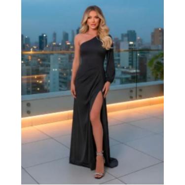 Imagem de Vestido Longo Feminino Formatura Fenda Lateral Mula Manca Convidada El