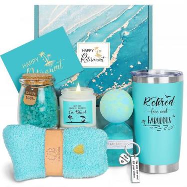 Imagem de Cesta de presentes de spa para aposentadoria Frerdui Happy Cool 8 unid