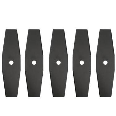 Imagem de Kit 5 Facas Lâminas de Roçadeira 2 Pontas 300mm Furo 3/4 Polegada 1,7m