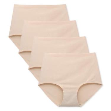 Imagem de Cuecas femininas de cintura alta FallSweet No Show, pacote com 4