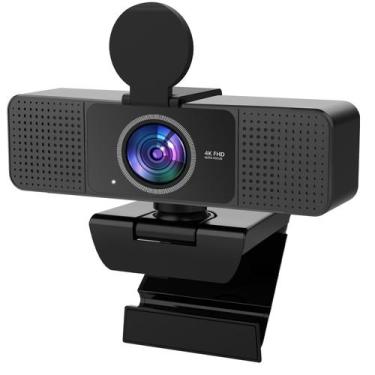 Imagem de Webcam PEATOP 4K para PC com foco automático e microfone com cancelame