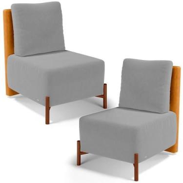 Imagem de Kit 02 Poltronas Decorativas Sala De Estar Living Hungria L02 material