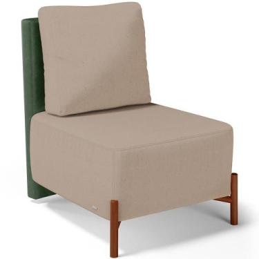 Imagem de Poltrona Decorativa Living Hungria L02 material sintético Verde Linho 