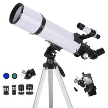 Imagem de Telescópio Astronômico Profissional Portátil, em um Kit, com Kit Completo, Completo com Tripé Ideal para Iniciantes e Entusiastas da Astronomia, Presentes para meninos e meninas ﻿