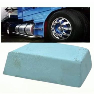 Imagem de Pedra Azul Polimento (650gr) Roda Caminhão Tanque Cromado