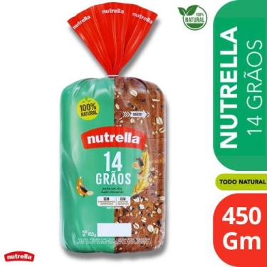 Imagem de Pão Integral 14 Grãos Nutrella 100% Natural Pacote 450g