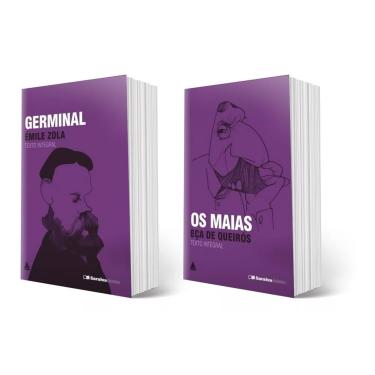 Imagem de Kit Coleção Germinal &amp; Os Maias Émile Zola &amp; Eça de Queirós Edição de Bolso Editora Saraiva Capa Comum