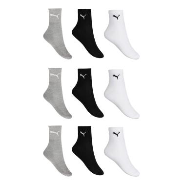 Imagem de Kit 9 Pares de Meias Puma Esportiva Cano Médio Masculino