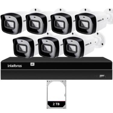 Imagem de Kit CFTV 7 Câmeras IP Intelbras NVD 1408P HD 2TB