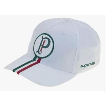 Imagem de Boné Palmeiras Branco Listras Verde Vermelha Supercap-Unissex