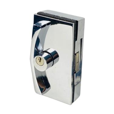 Imagem de Fechadura Blindex 3530 para Porta de Correr de Vidro com Chave Reversível para Vidro de 8 a 10 mm (Cromado)