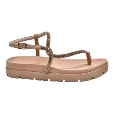 Imagem de Sandália Papete Casual Feminino Via Marte 102-008-01 Bege-Feminino