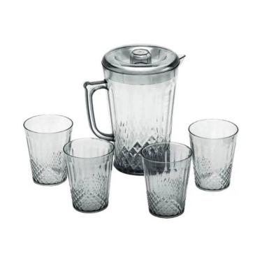 Imagem de Conjunto Jarra De Litros Com 4 Copos De 270Ml Acrílico