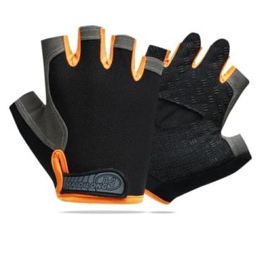 Imagem de Luvas de ciclismo luvas de bicicleta de meio dedo para bicicleta de estrada MTB luvas masculinas antiderrapantes para absorção de choque para fitness ciclismo