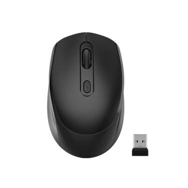 Imagem de Mouse sem fio para laptop, mouse silencioso de 2,4 G com receptor USB, DPI ajustável, compatível com Chromebook, laptop, PC, Mac, 800/1200/1600 DPI, preto