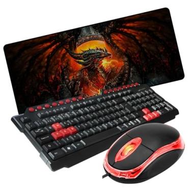 Imagem de Kit Gamer Completo 3x1 – Teclado ABNT2 + Mouse Ergonômico + Mouse Pad XXL – Performance, Estilo e Conforto em um Só Combo