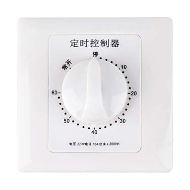 Imagem de Interruptor de temporizador de contagem regressiva mecânica, painel de controle de 220 V 60 minutos para ventilador, aquecedor, roteador, tanque de peixes