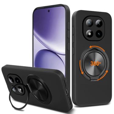 Imagem de Capa de telefone compatível com Xiaomi Redmi Note 15 Pro Plus 5G, suporte de anel giratório de 360° com suporte/suporte de silicone TPU Silm Fit capa protetora à prova de choque para Redmi Note 15 Pro