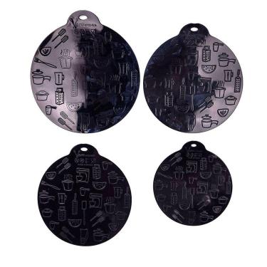 Imagem de Conjunto De Almofada De Silicone Para Fogão De Indução Magnética Vem 4 Un Preto
