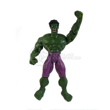 Imagem de Boneco Articulado 25Cm Action Incrivel Hulk + Mascara 16Cm