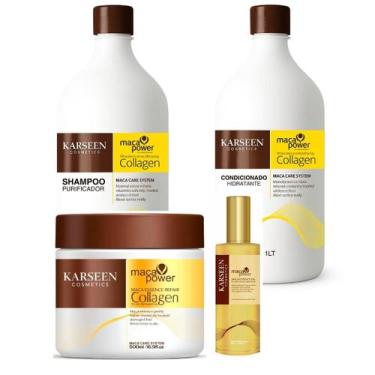 Imagem de Kit Karseell Profissional Completo Intenso  Shampoo 1L Condicionador 1