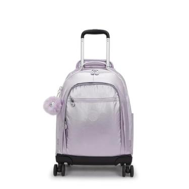 Imagem de Mochila com rodinhas Kipling New Zea Metallic de 38.1 cm para laptop, Lua lilás metálica, Medium, Casual