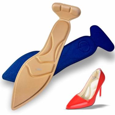 Imagem de Ergo Premium - Palmilha Para Salto e Sapatilha Com Espuma e Apoio Protetor de Calcanhar (Bege, 33-40)