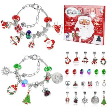 Imagem de MAELSTROM Christmas Advent Calendar 2025 Charm Bracelets Kit for Girls 24 Days Xmas Countdown Calendar 2 DIY Charm Bracelets Creative Jewelry Making Gift for Kids Teens Women