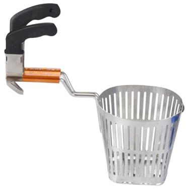 Imagem de YARNOW Cesta de filtro dividida macarrão barilla cesta de ferver macarrão cesta de macarrão panela quente escorredor esfagetti picles panela quente coador de alimentos recipiente de aço inoxidável