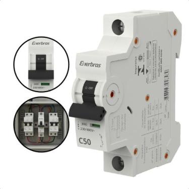 Imagem de Disjuntor Termomagnético 1 Polo Monopolar 3KA DIN 10a 16a 20a 25a 32a 