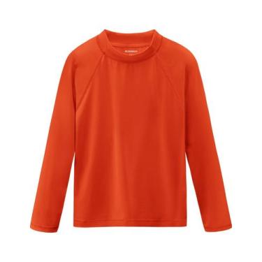 Imagem de Camisa Rash Guard Smarash Boys Sun Protection UPF50+ Neon Orange