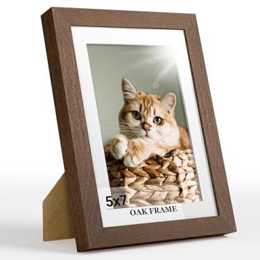 Imagem de Heimlove Porta-retrato 12 x 18 cm, moldura de madeira de carvalho maciça premium para fotos de 10 x 15 cm e vidro temperado - moldura de 12 x 18 cm, imagem de família para exibição de mesa - 1 pacote