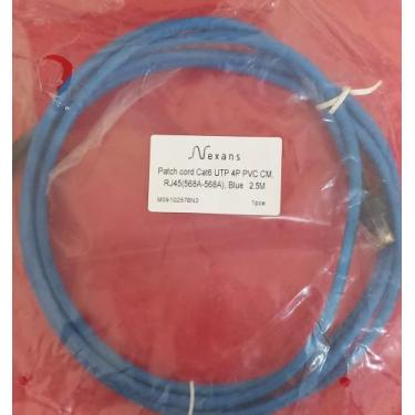 Imagem de Patch Cord CAT.6 2,5m Azul Nexans