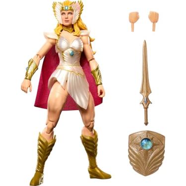 Imagem de Masters of the Universe Masterverse New Etheria She-Ra, boneco Motu de 18 cm, 30 pontos de movimento, mãos intercambiáveis, capa de tecido macio, placa de espada, JBP83