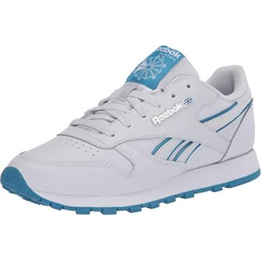 Imagem de Tênis feminino Reebok CL LTHR G Track, Porcelain/Cyan/White, 8.5