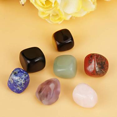 Imagem de RiToEasysports Conjunto de Pedras de Cura de Cristal para Equilíbrio Energético Dos Chakras, 7 Peças de Pedras Caídas para Meditação e Energia de Ioga