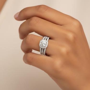 Imagem de Um conjunto de anéis quadrados micro incrustados de luxo leve unissex para homens e mulheres joias finas vida diária namoro decoração para festa de formatura, Cobre, Sem pedra preciosa