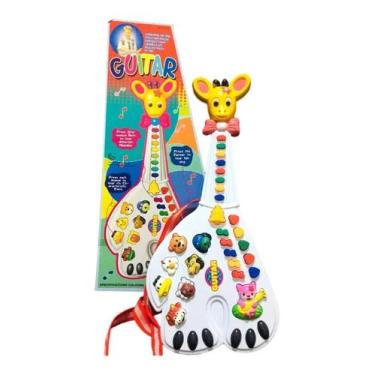 Imagem de Guitarra Infantil Musical Girafa Brinquedos Teclado Infantil - Toy Kin