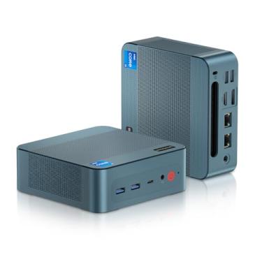 Imagem de BOSGAME Mini PC Intel Core i5 12600H (12C/16T, até 4,5GHz), 32GB DDR4 RAM 512GB PCIe SSD, Mini Computadores Dual LAN/4x USB3.2/WiFi6E/BT5.2/HDMI+DP+USB-C/4K Triple Display