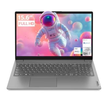 Imagem de Lenovo Laptop V15 para negócios, casa, estudante | Tela antirreflexo FHD de 15,6 polegadas | Intel Core i7-1255U | 16 GB de RAM | SSD de 512 GB | HDMI | Tipo-C | RJ-45 | Teclado numérico | Webcam |