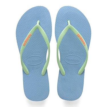 Imagem de Chinelo Slim Brasil, Havaianas, Meninas, Azul Water, 23/24
