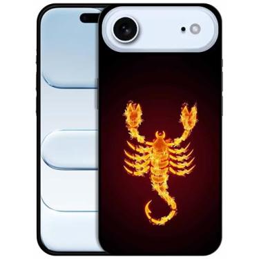 Imagem de SM CASES Capa para iPhone 17 Air - Scorpion Fire design impresso 2D traseira de telefone capa protetora de borracha TPU à prova de choque para iPhone 17 Air preta