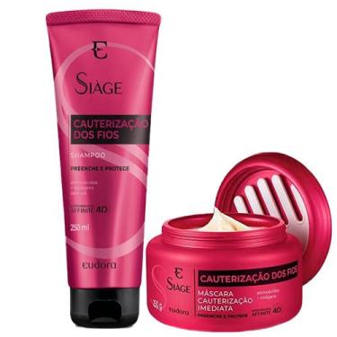 Imagem de Combo Eudora Siàge Shampoo Máscara Cauterização dos Fios