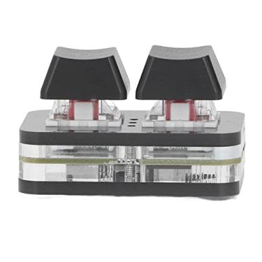 Imagem de Mini Teclado Mecânico Usb Com 2 Teclas, Interruptor Vermelho, Pinça Magnética, Programa Fácil, Aparência Suave, Uso Seguro para Jogos (Preto)