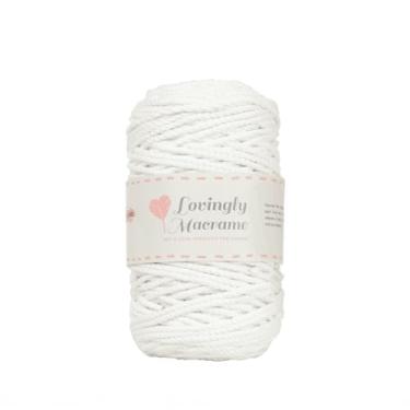 Imagem de Lovingly Macrame Cordão de macramê de poliéster – Cordão de poliéster durável de 4 mm para sacos de crochê, fio de macramê para artesanato, apanhadores de sonhos, decorações boho feitas à mão para
