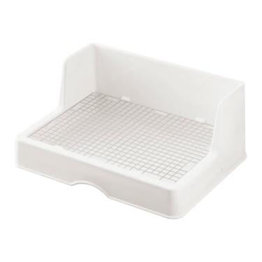 Imagem de Baoblaze Caixa de areia para com grade, acessórios para gaiola de canto, vaso sanitário para porquinhos-da-índia, banheiro interno para furões, Grade Pequena de 12